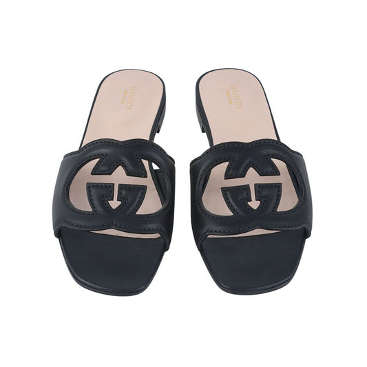 GUCCI Interlocking G Cutout Slide Sandal 35 1/2 37457Y-2 157960815 [P]