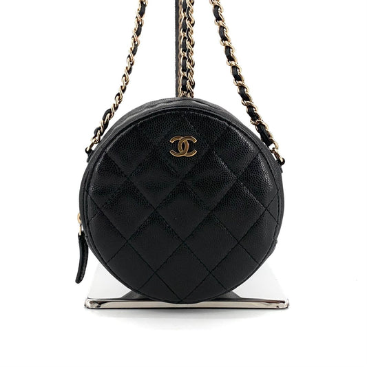 CHANEL キャビア タンバリン クロスバッグ 28番 157962620 [P]