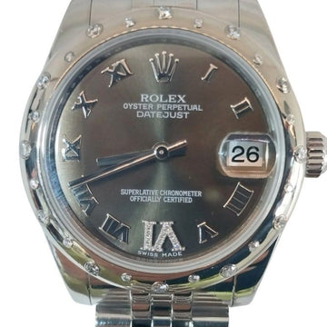 Rolex 18k Datejust 31mm Chocolate Dial Oyster bezel with 24p Diamonds Women's Watch 178344 157964753 [P]