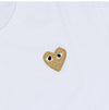 Comme Des Garcons PLAY Gold Heart Patch Unisex T-shirt 157966018 [P]