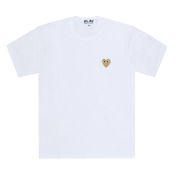 COMME DES GARCONS PLAY Gold Heart Patches Unisex T-Shirt 157966018 [P]