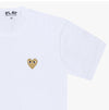 Comme Des Garcons PLAY Gold Heart Patch Unisex T-shirt 157966018 [P]