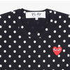 COMME DES GARCONS Polka Punkt Langarmshirt mit Herzapplikation 157966022 [P]