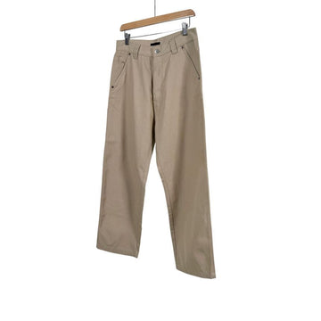 Prada Men's Triangle Logo Cotton Wide Pants Beige GEP379 157966464 [P]