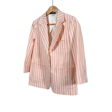 Thom Browne Women's Stripe Wool Blazer Jacket Pink FBC334D 157966608 [P]