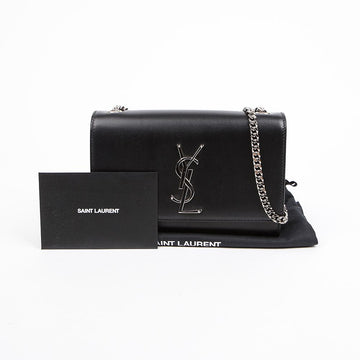 Saint Laurent Kate Small Leather Chain Shoulder Bag Black 157639443 [P]