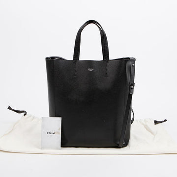 Celine Small Leather Vertical Cabas Tote and Shoulder Bag Black 157688958 [P]