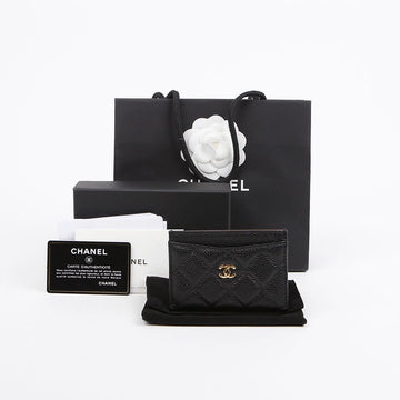 CHANEL Classic Caviar Skin Card Holder 157795985 [P]