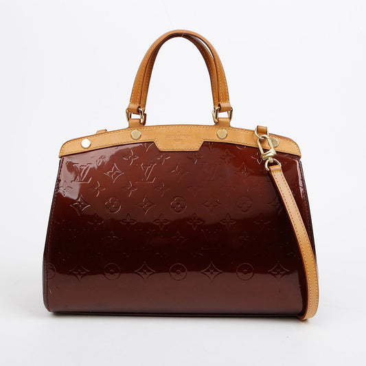 Louis Vuitton Vernis Brea MM Tote Bag Rouge Fuchsia 157895528 [P]