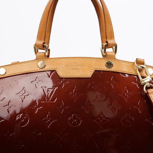 Louis Vuitton Vernis Brea MM Tote Bag Rouge Fuchsia 157895528 [P]