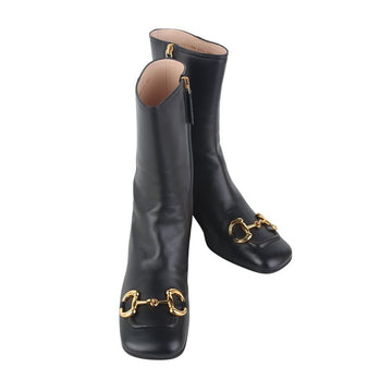 Gucci Gold Horsebit Ankle Boots 37 1/2 Size 37459-4 157967119 [P]