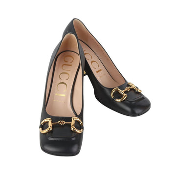 Gucci Horsebit Mid-Heel Pumps 37 1/2 Size 37459-3 157967324 [P]