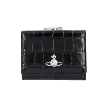 VIVIENNE WESTWOOD クロコダイル型押しスモールフレーム財布 157967890 [P]
