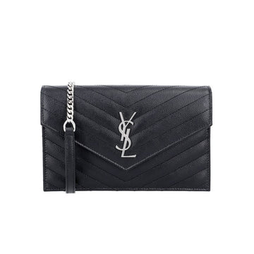 Saint Laurent Cassandra Monogram Matelassé Envelope Silver Chain Crossbody Bag 157967927 [P]