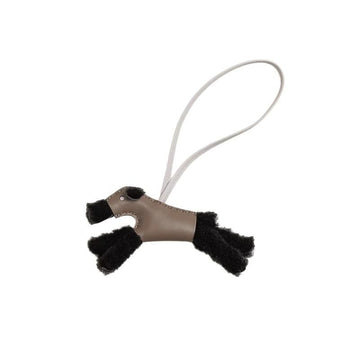 HERMES Buddy Bag Charm Fox Terrier Accessory Lila Taupe H083349 157970662 [P]