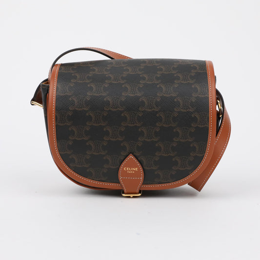 CELINE Triofe Canvas Medium Polka Bag Tan 157665642 [P]