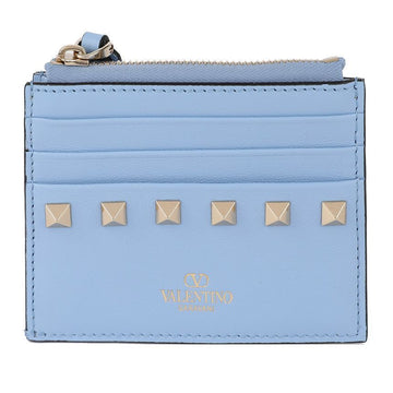 Valentino Leather Rockstud Zip Card Holder 78648356 [P]