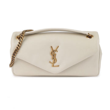 SAINT LAURENT Monogramm Logo Creme Kleine Schultertasche 92396742 [P]