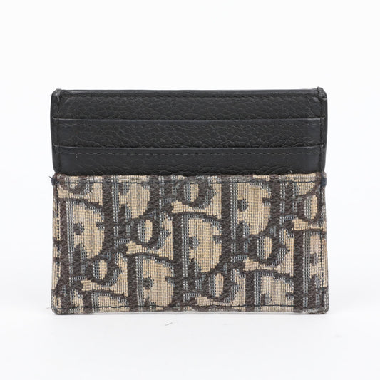 DIOR Männlicher Jacquard Grain Kartenhalter Beige Schwarz 157796392 [P]