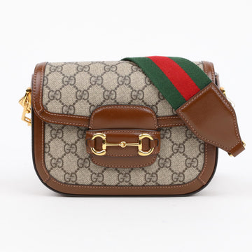 GUCCI ホースビット 1955 GG スモールショルダーバッグ ブラウン 157897587 [P]