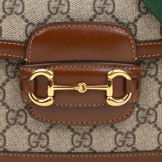 GUCCI ホースビット 1955 GG スモールショルダーバッグ ブラウン 157897587 [P]