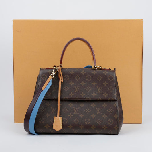 Louis Vuitton Cluny MM Monogram Canvas Top Handle Bag Blue Glacial 157899844 [P]