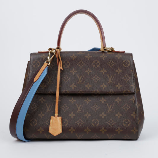 Louis Vuitton Cluny MM Monogram Canvas Top Handle Bag Blue Glacial 157899844 [P]