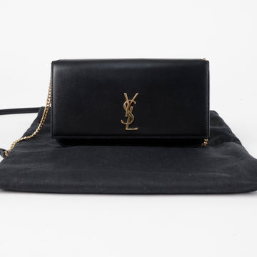 SAINT LAURENT Schwarze Monogramm Leder Handyhalter Schultertasche 157521234 [P]