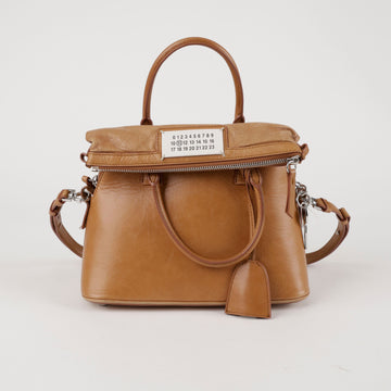 Maison Margiela Small Leather 5AC Tote and Shoulder Bag Brown 157521839 [P]