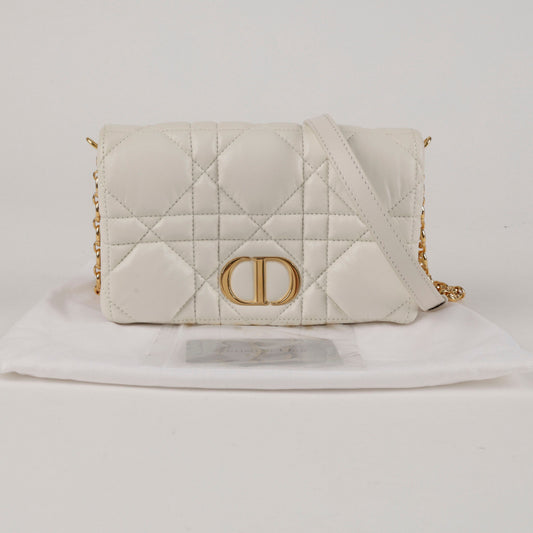 DIOR ミニショルダークロスバッグ ホワイト ゴールド金具 157522724 [P]