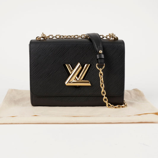 LOUIS VUITTON Twist Épi MM Tote Bag Schwarz 157523045 [P]