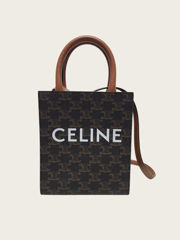 CELINE トリオペ キャンバス バーチカル カバスバッグ ミニ 157971792 [P]