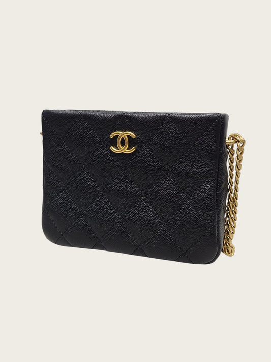 CHANEL Black Caviar Heart Gold Ball Small Hobo Bag 157972489 [P]