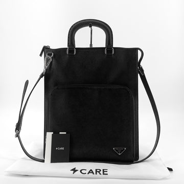 PRADA Saffiano Dreieckslogo Tote Bag Schultertasche 2-Wege 157972640 [P]