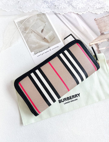 Burberry Ellerby Zip Round Women's Long Wallet 80730781 Black 157972676 [P]