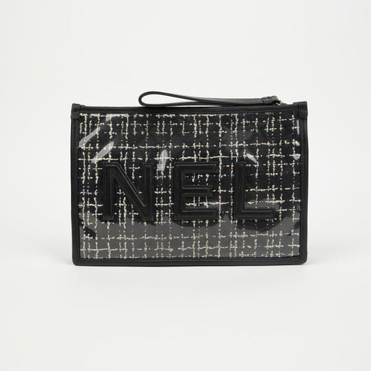 CHANEL ツイード PVC クラッチ 157638340 [P]