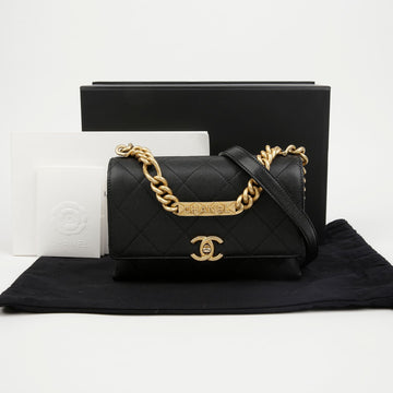 CHANEL ロゴ トップハンドル フラップ ショルダー クロスバッグ 157665839 [P]