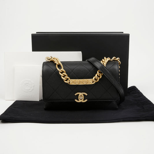 CHANEL ロゴ トップハンドル フラップ ショルダー クロスバッグ 157665839 [P]