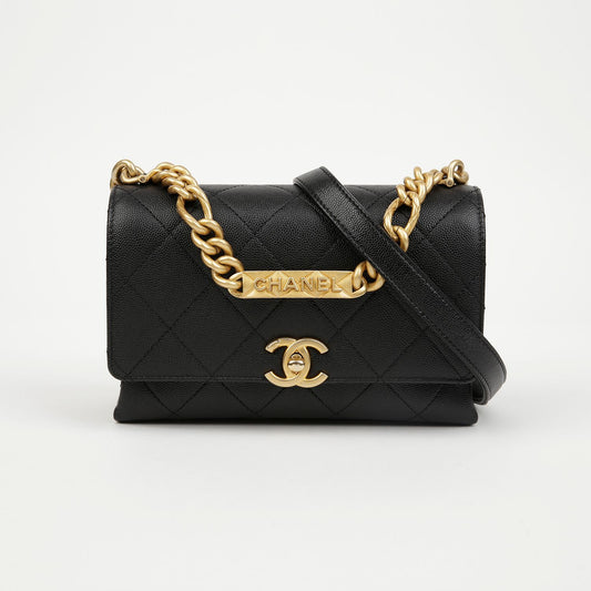 CHANEL ロゴ トップハンドル フラップ ショルダー クロスバッグ 157665839 [P]
