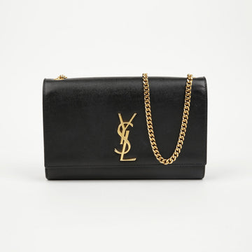 Saint Laurent Medium Shoulder Crossbody Bag Black with Gold Hardware 157796425 [P]