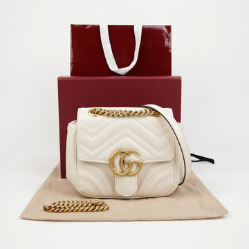 GUCCI Mini Schultertasche Marmont Matelassé Weiß 157889770 [P]