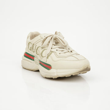 Gucci Lighton Logo Leather Women's Sneakers Ivory 157897047 [P]