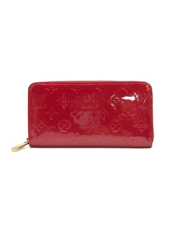 LOUIS VUITTON Vernis Reißverschluss Geldbörse Rot (M91981) 157974945 [P]