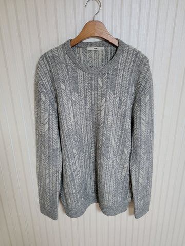 SYSTEM Men's Knit Wool Gray - 105 157976322 [P]
