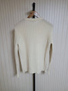 SYSTEM Cashmere Men's Sweater with Diagonal Point in Ivory - 95 157976326 [P]