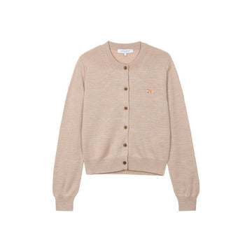 MAISON KITSUNE Damen Baby Fox Merino Cardigan Beige PW00502KT1181-0429 154050601 [P]