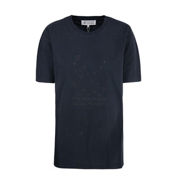 MAISON MARGIELA ロゴプリントバックステッチTシャツ ブラック S51GC0522 S20079 861 150393413 [P]