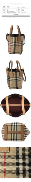 BURBERRY Vintage Check Mini London Tote Bag Beige 8070461 124399463 [P]
