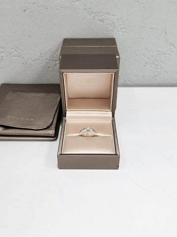 Bulgari Diamond 0.2CT Platinum Ring Size 46 345183 158018293 [P]
