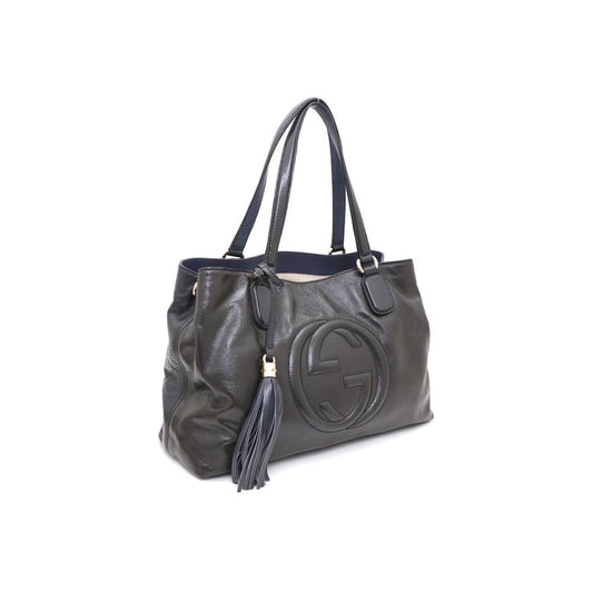 GUCCI 308363 GG Lackleder Soho Tasche mit Quasten Detail Schultertasche Tote 77479821 158020593 [P]